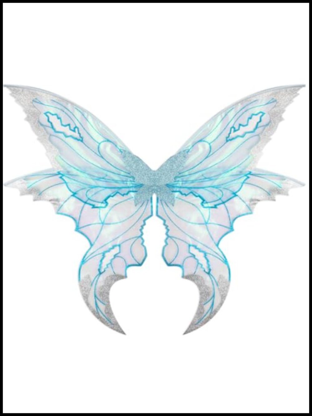 Iridescent Organza Fairy Wings Butterfly Cosplay Costume Accessory One Size